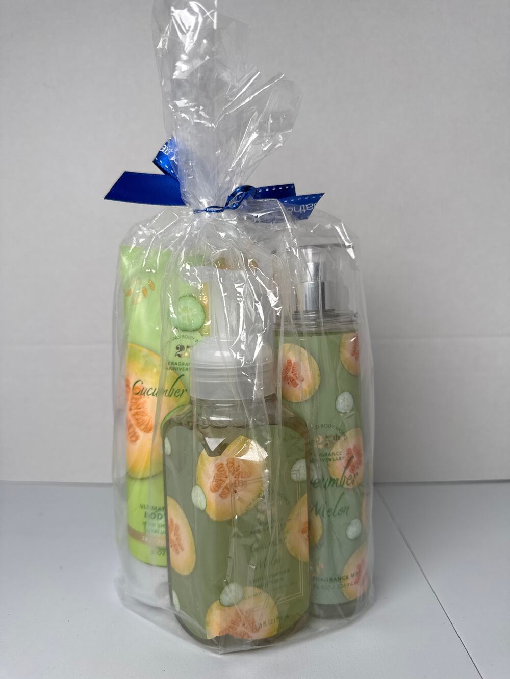 Bath and Body Works Cucumber Melon 3gift set, lotion, spray, & soap 25th anniv